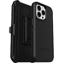 OtterBox Cover per iPhone 15 Pro Max Defender, resistente a shock e cadute, cover ultra robusta, testata 5x vs norme MIL-STD 810G,Nero