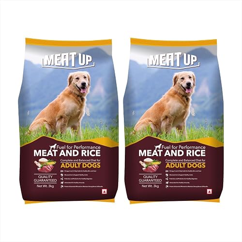 Meat Up Meat and Rice Adult Dry Dog Food, Total 6 kg