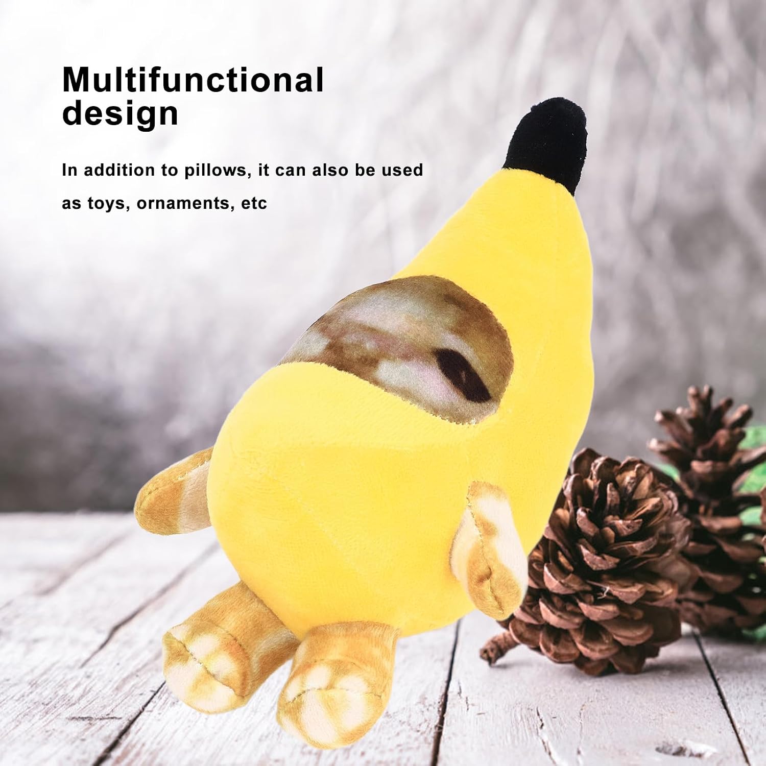 Pissente Banana Cat Plush Toy, Soft Cozy Stuffed Animal, Cute Cartoon Doll image 3