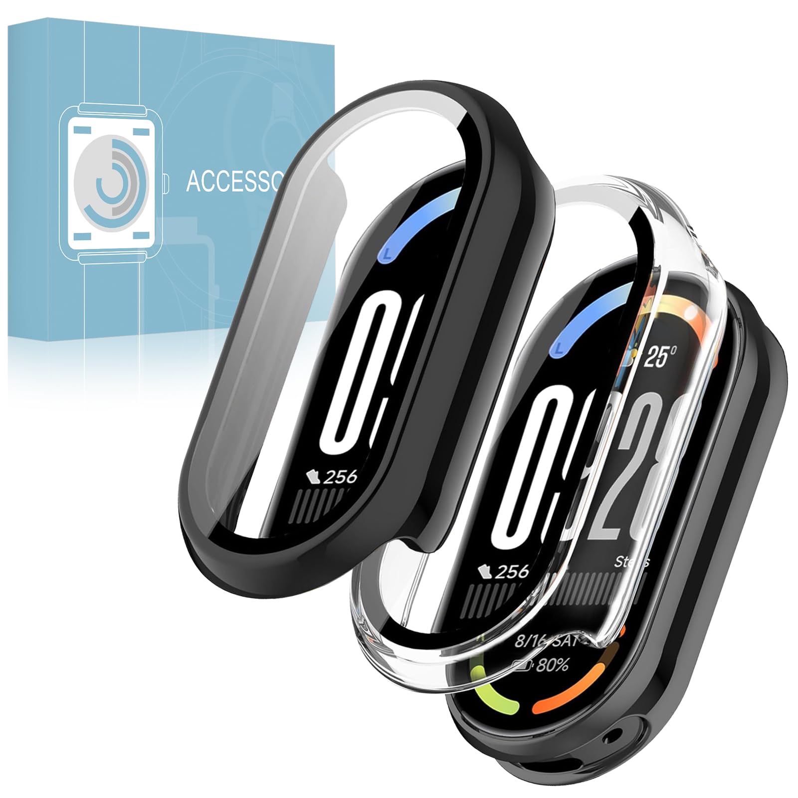 Amazon.co.jp: 【2枚組】For Xiaomi Smart Band 10用 ケース ガラス 