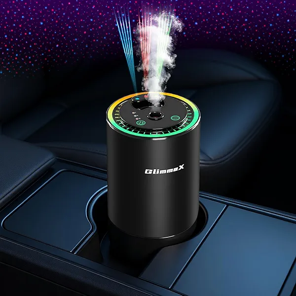 Smart Car Air Freshener,Star Ambiance Roof and Premium Design,Healthy Eco-Friendly Fragrance,Auto On/Off,3 Adjustable Modes,Black Air Freshener Perfect for Car,Bedroom,Office,Restrooms.