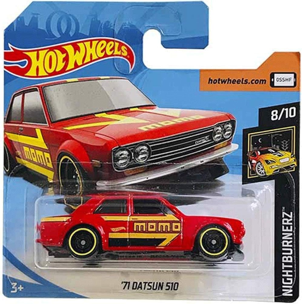 Hot Wheels '71 Datsun 510 NightBurnerz 8/10 2019 (097/250) Short Card