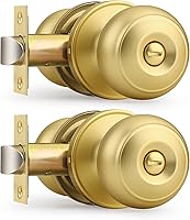 Vista 39 de Probrico Pomos de puerta negro mate, manijas de puerta con cerradura y perilla, pomos de interior sin llave para baño y dormitorio, paquete de 2