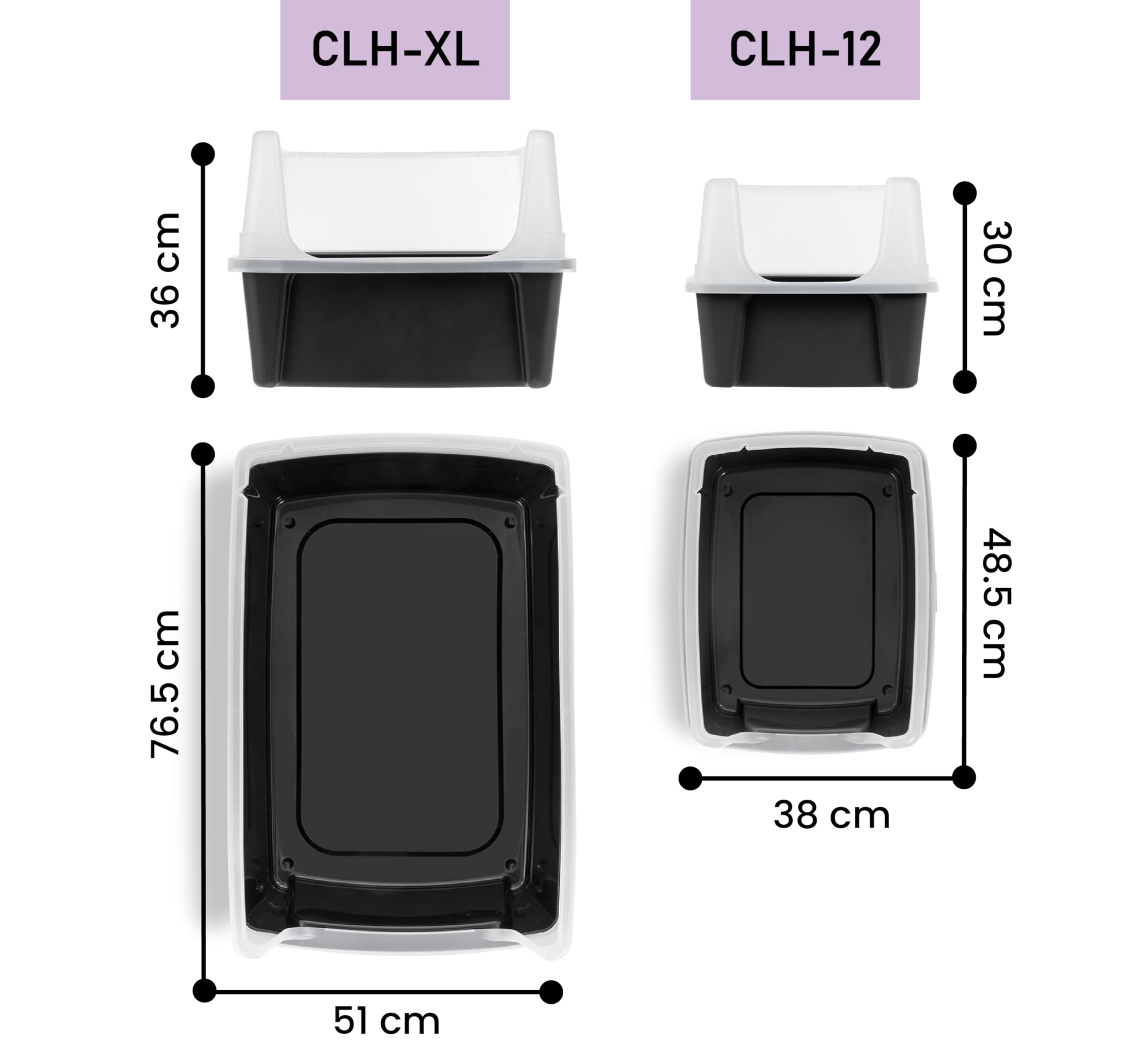 Iris Ohyama Bac à Litière Chat XL Ouvert, Maison de Toilette pour Chat sans Couvercle, Parois Hautes Anti-Projections, Grand Bac Nettoyage Facile, pour Grands Chats, Chatons, Litière XXL