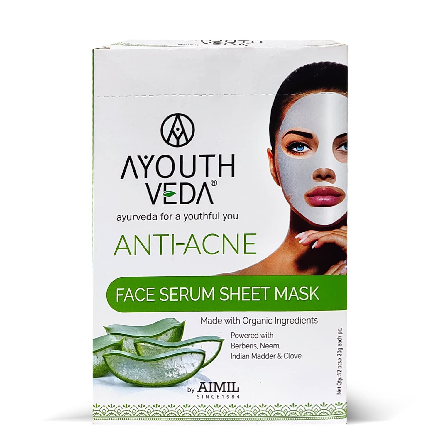 Buy Ayouthveda Anti Acne Face Serum Sheet Aloe Vera, Neem, Clove