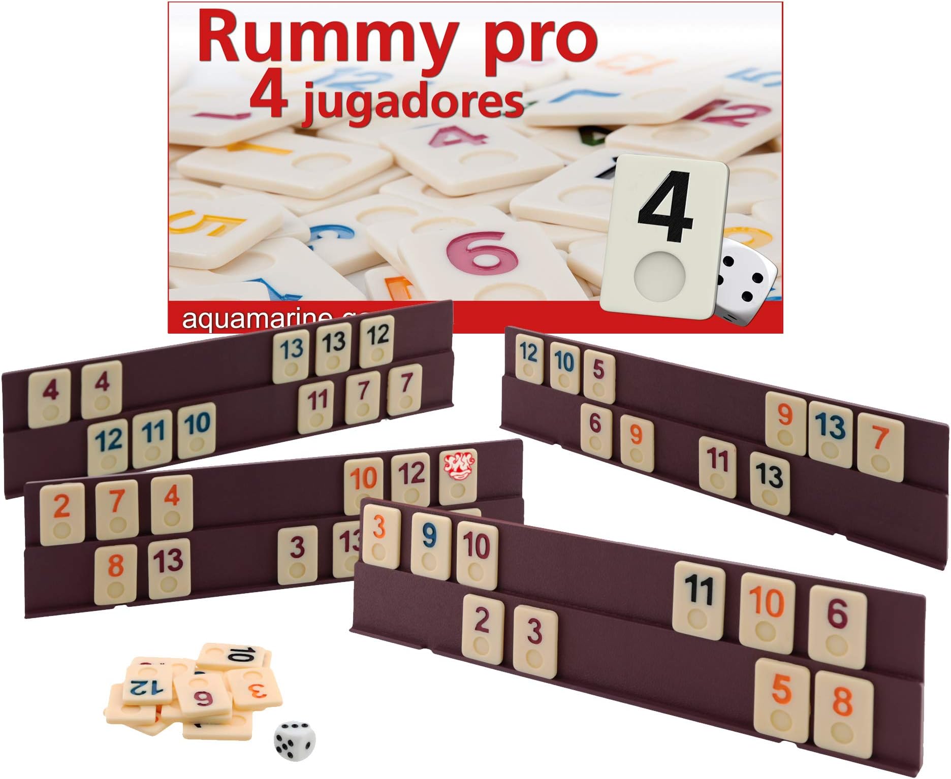 Aquamarine Games - Rummy aquamarine 4 players, Miscellanea (Compudid DO005)