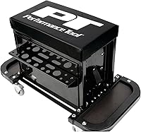 Vista 6 de Performance Tool W85025 3-Drawer Rolling Tool Chest Seat With Magnetic Side Trays, Black