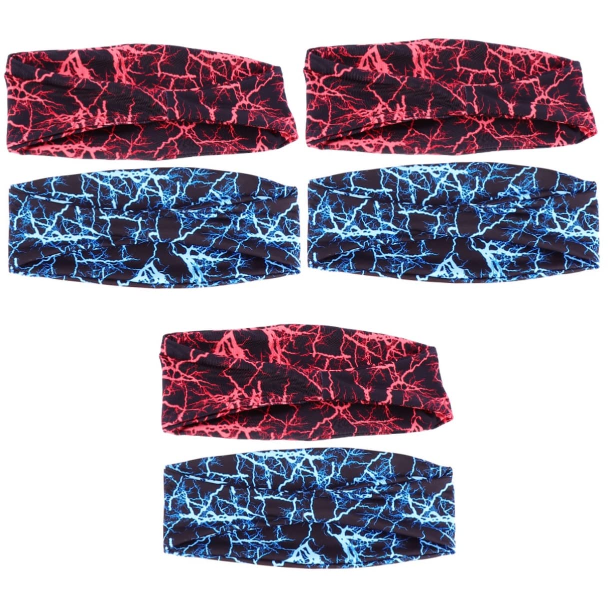 BESPORTBLE 6pezzi Fasce Per Sportive Elastiche e Traspiranti Accessori Per Allenamento Assorbono Sudore e Proteggono Durante Sport e Attività Fisica