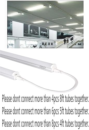 Miniatura 6 de SinLoon Certificación UL-LP T5 T8 Lámpara LED de conexión de cable de conexión de luces de techo LED de luz diurna, cables conectables para tubo