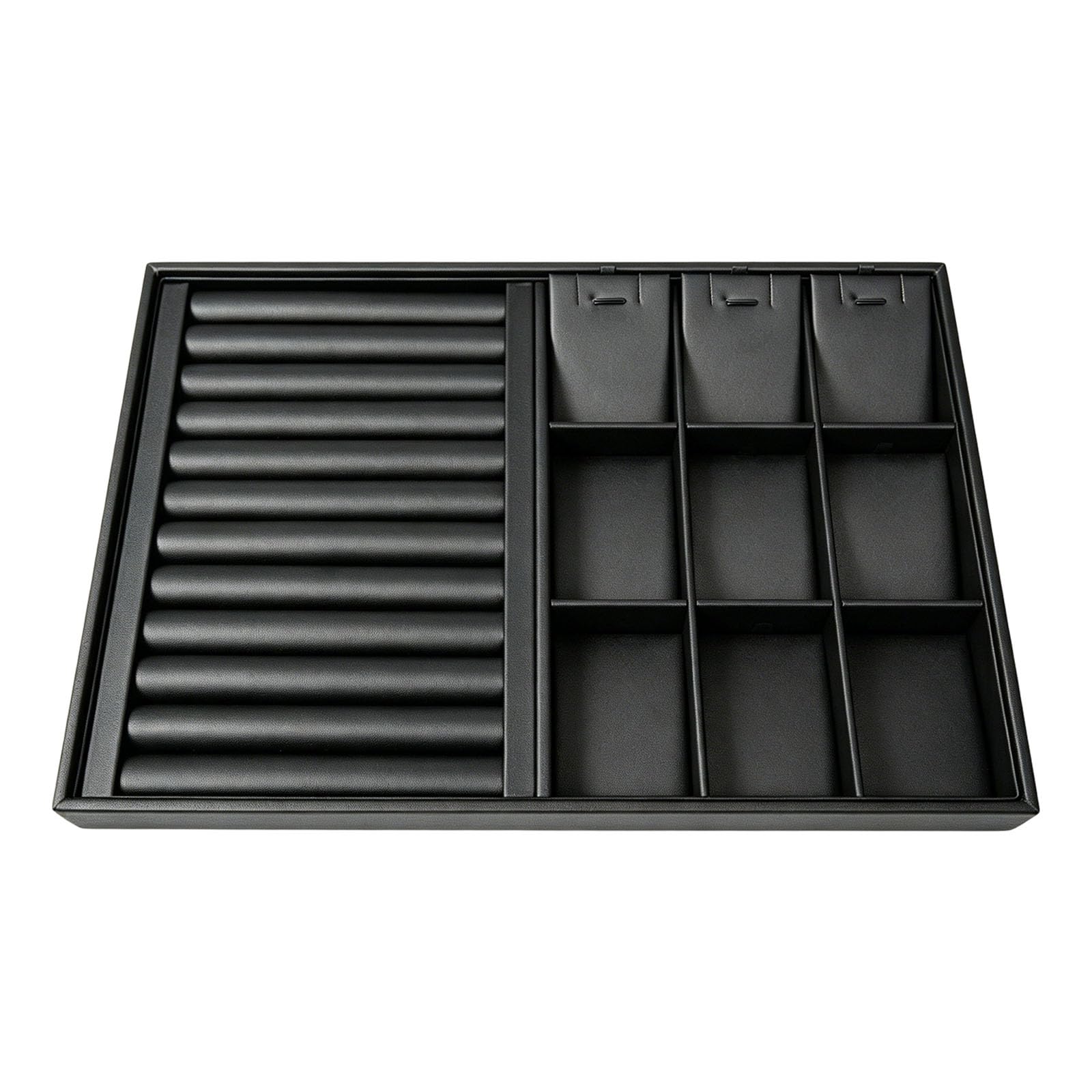 Kaeltsyn Strong Leather Jewelry Arrangement Tray Showcasing Waterproof Construction and Ample Storage Space Jewelry Display for Photography
