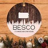 Besco Ornament Besco PA Ornaments Pennsylvania - It's Where Our Story Began - Vintage Christmas Ornament Gift Round 3