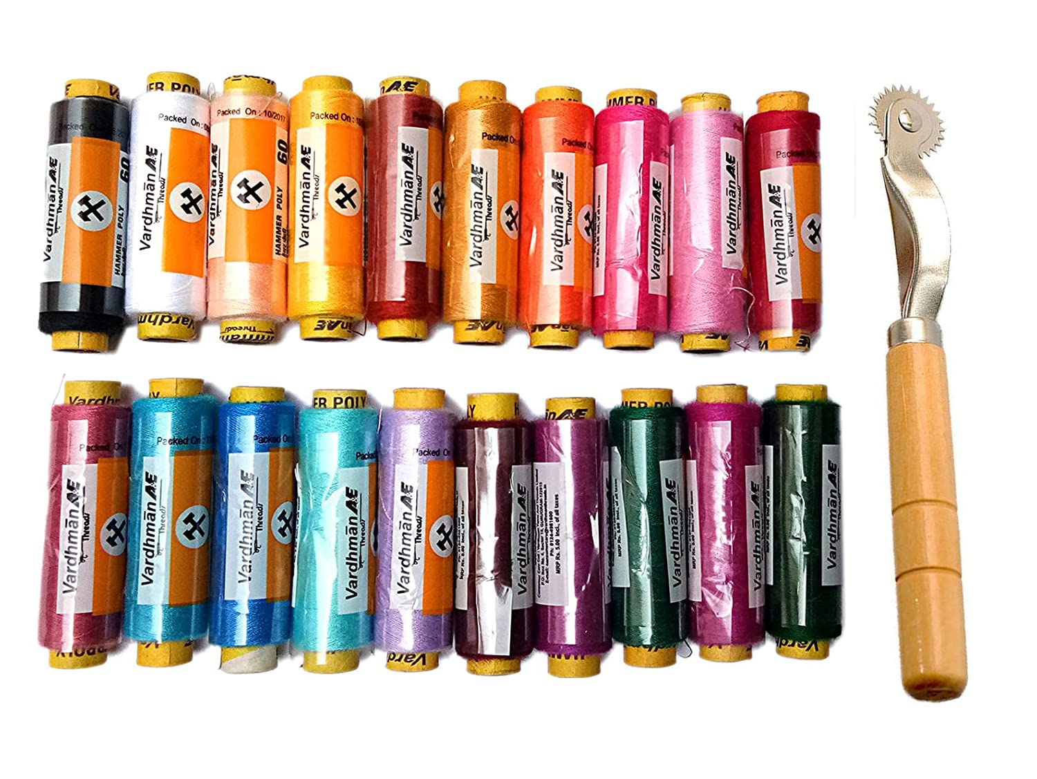 Shree Shyam™ Vardhman Sewing Thread Box Reel 20 Basic Reel Multicolor