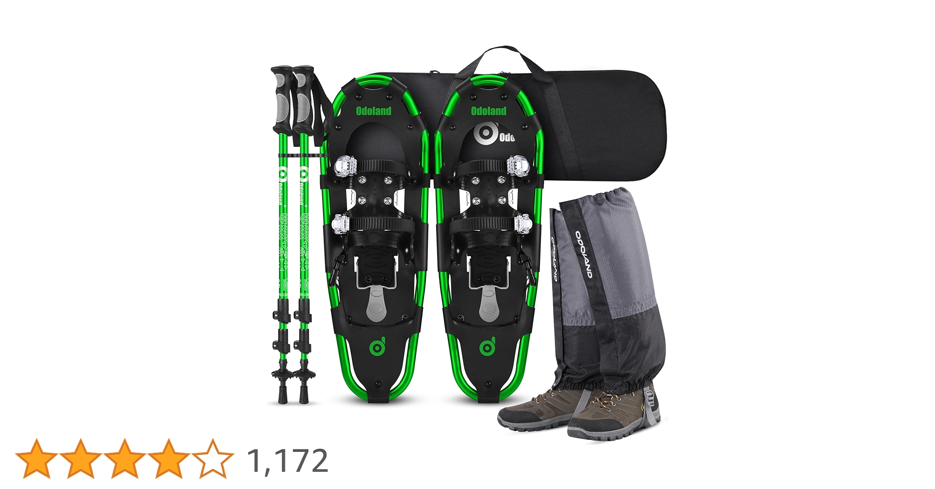 未使用　Odoland スノーシューセット 4-in-1 Amazon | Odoland 4-In-1軽量スノーシューセット アルミ