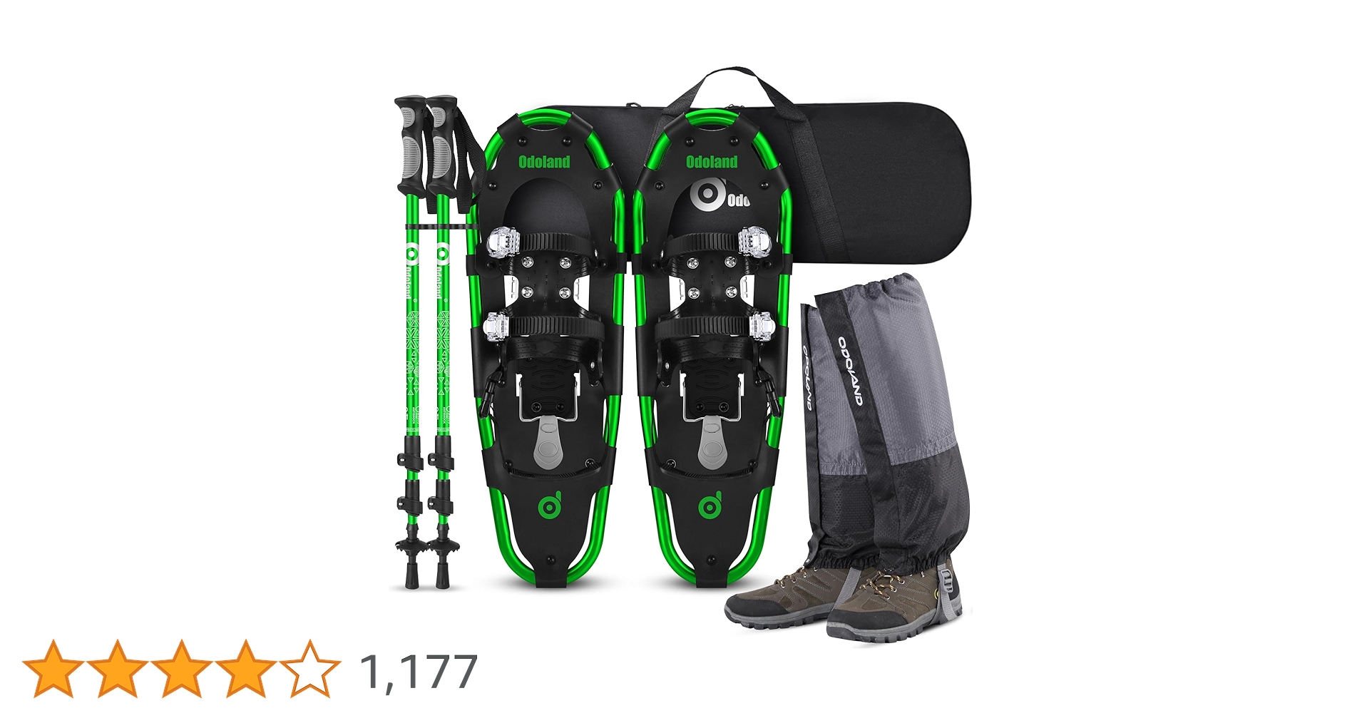 未使用　Odoland スノーシューセット 4-in-1 Amazon | Odoland 4-In-1軽量スノーシューセット アルミ