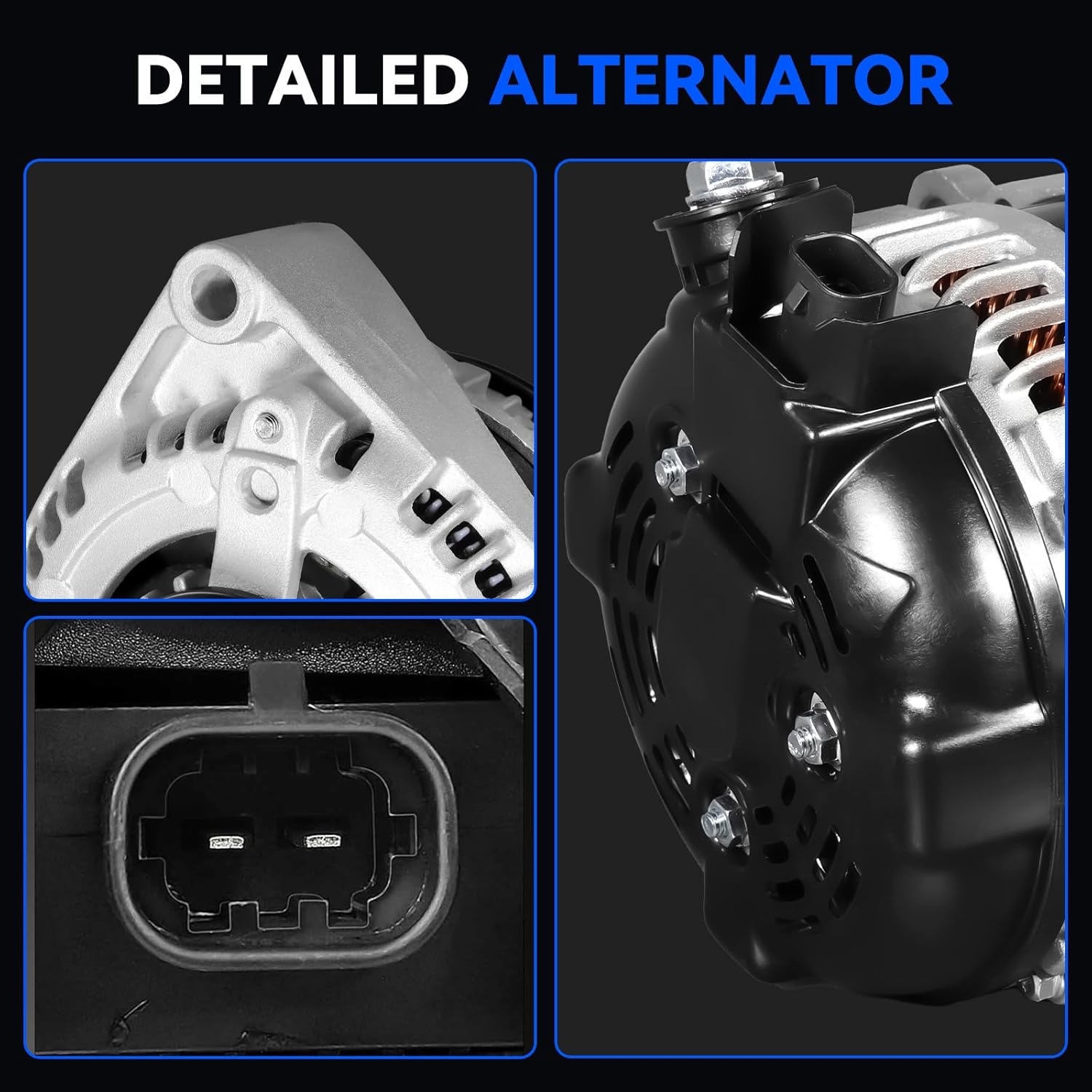 14007N Alternator Replacement for 2014-2019 Chevy Silverado 1500 2500 3500 Suburban Tahoe Express, 15-19 GMC Yukon Sierra, GMC Savana, Cadillac Escalade, 4.3L 6.0L Replace for 22747894 84143543