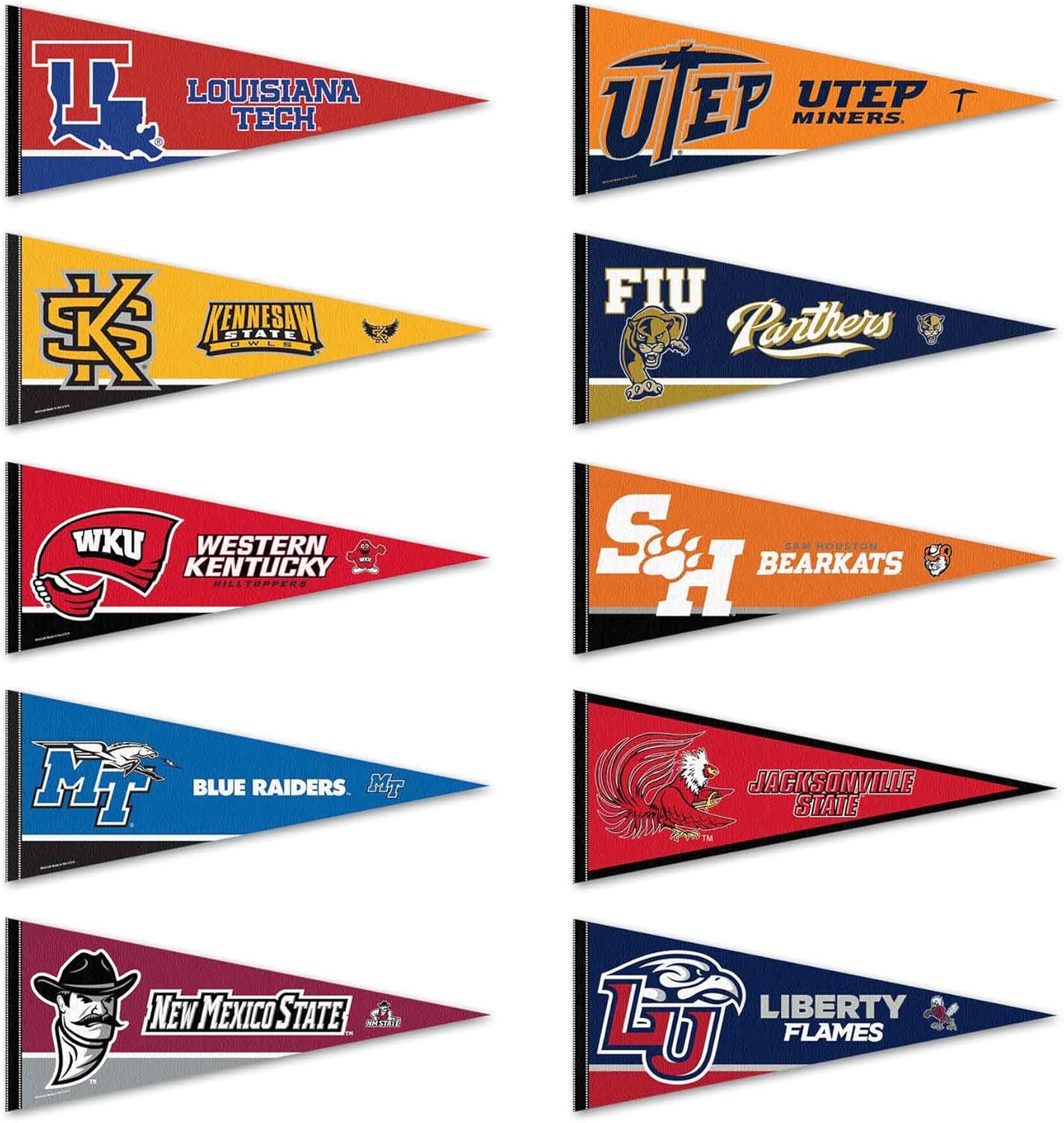 Conference USA College Pennant Set