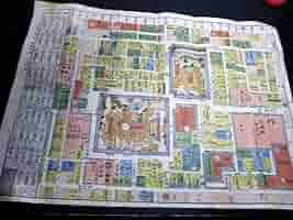 「再刻 内裏図」天保八年刊 1枚|古地図 天皇 御所 京都 江戸時代 和本 再刻 内裏図」天保八年刊 1枚|古地図 天皇 御所 京都 江戸時代