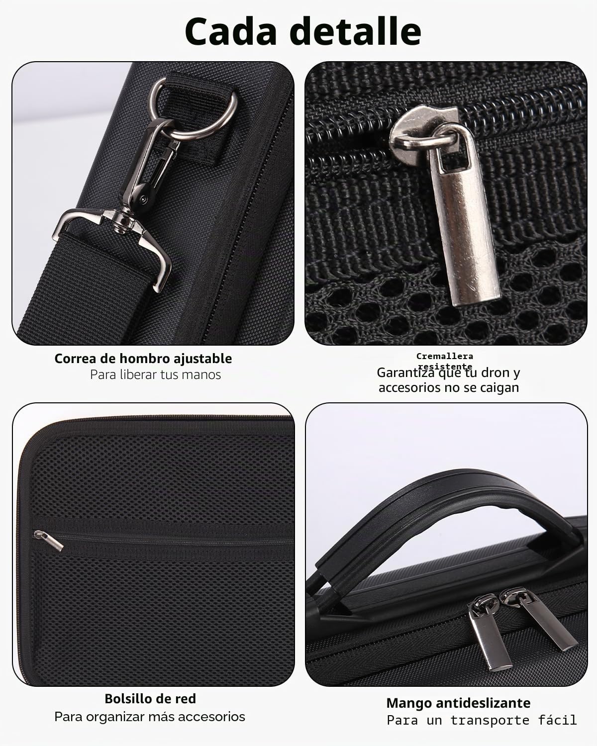 Bolsa para dji Neo Drone, Estuche Funda de Transporte, Bolsa de Almacenamiento Rígido Protectora para dji Neo Drone, Controlador y Accesorios，Negro