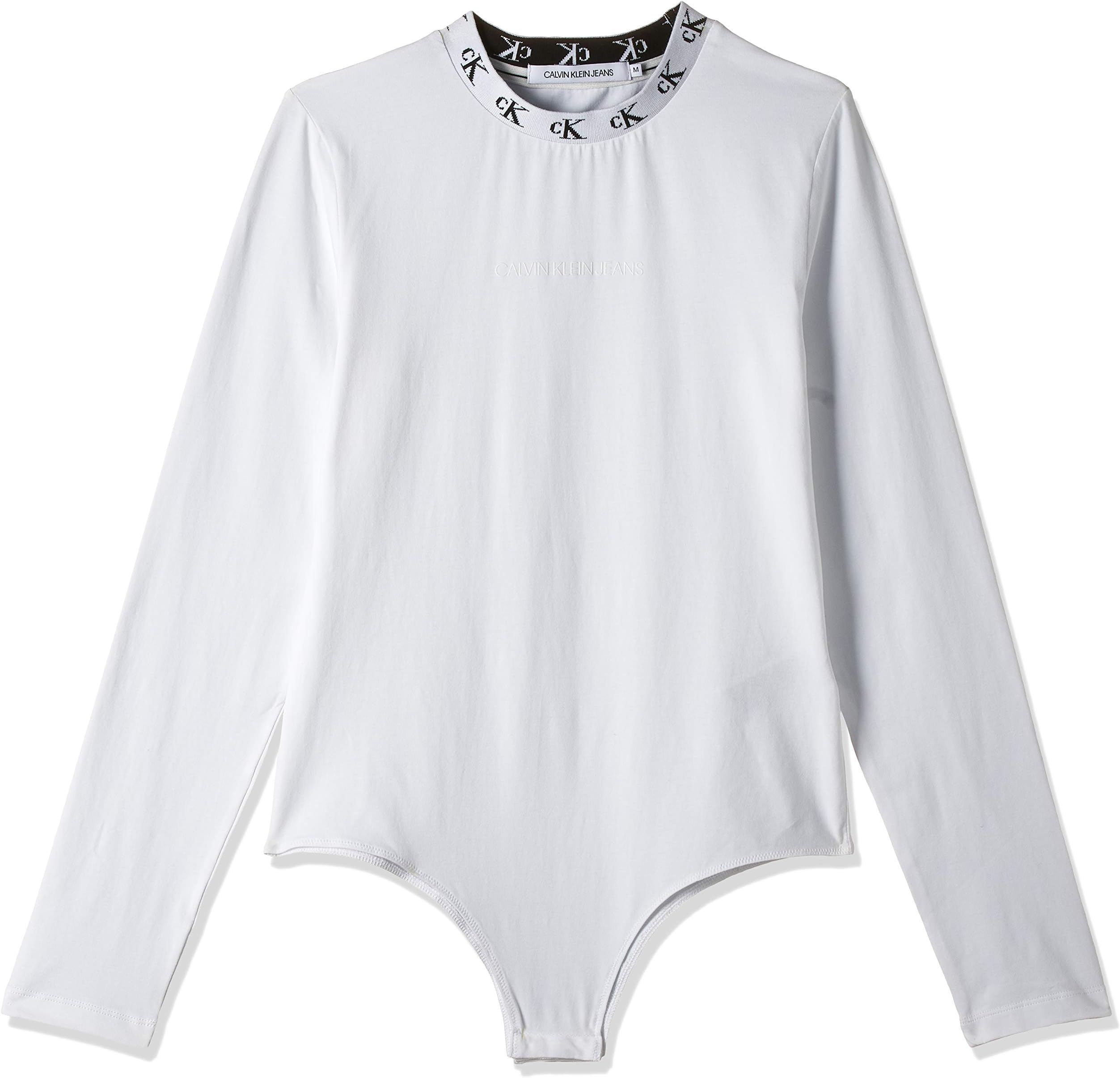 Jeans Men's Ck Logo Trim Body T-Shirt, Color:Bright White, Size:M