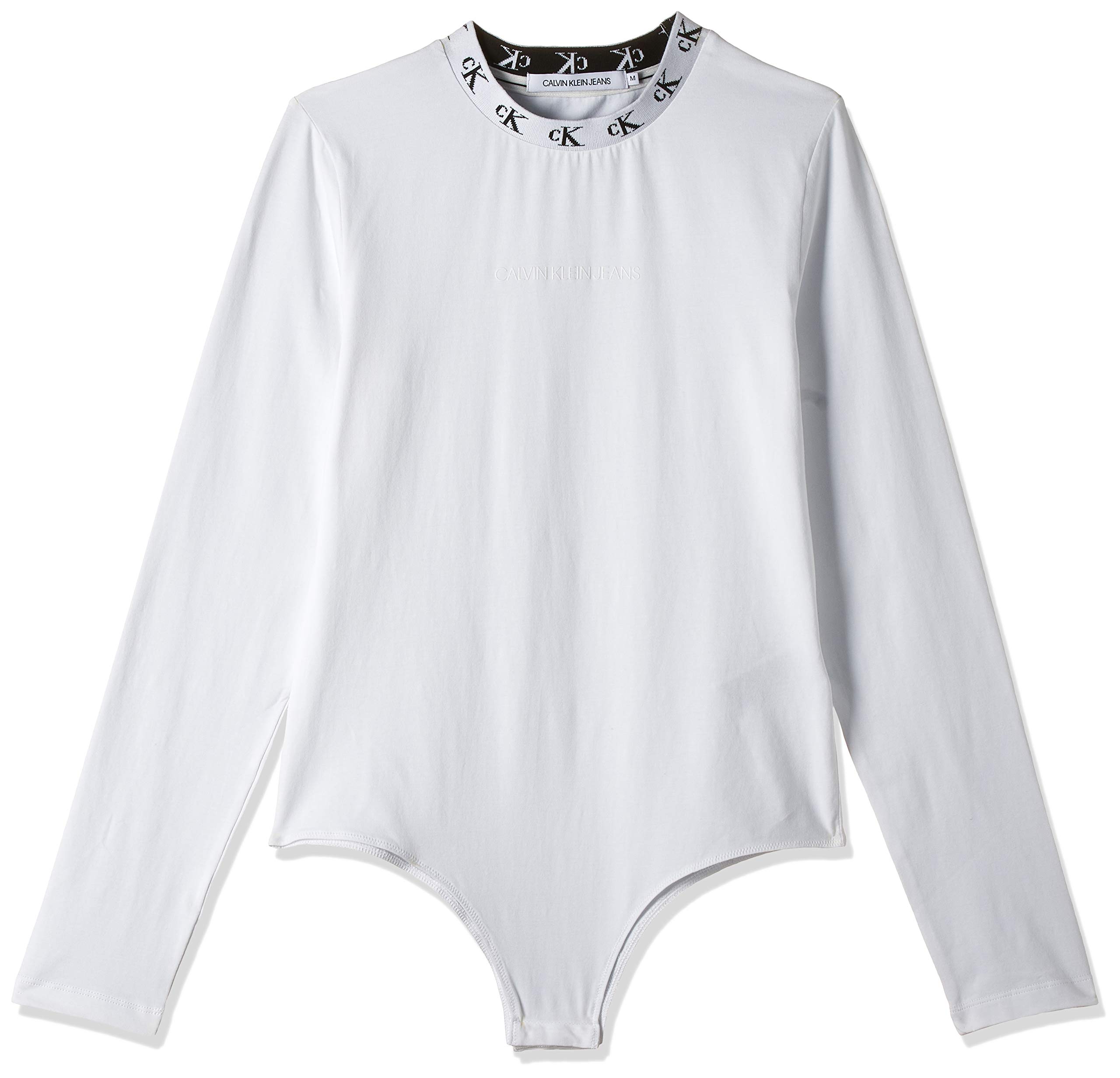 Jeans Men's Ck Logo Trim Body T-Shirt, Color:Bright White, Size:M