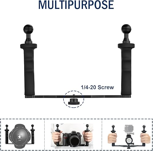 Miniatura 6 de D&F Gimbal estabilizador de aleación de aluminio para cámara réflex digital, cámara de acción, kit de fabricación de películas de video para héroe