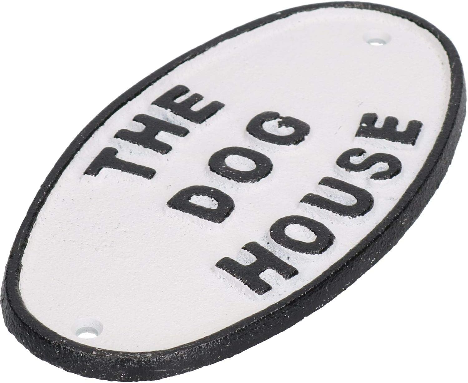 AB Tools The Dog House Cast Iron Sign Plaque Door Wall House Fence Gate Garden Shed