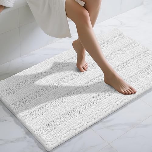 Yimobra Tapete de baño extra grueso y súper absorbente, antideslizante, de secado rápido, de microfibra, esponjoso, lavable, suave, para regadera,