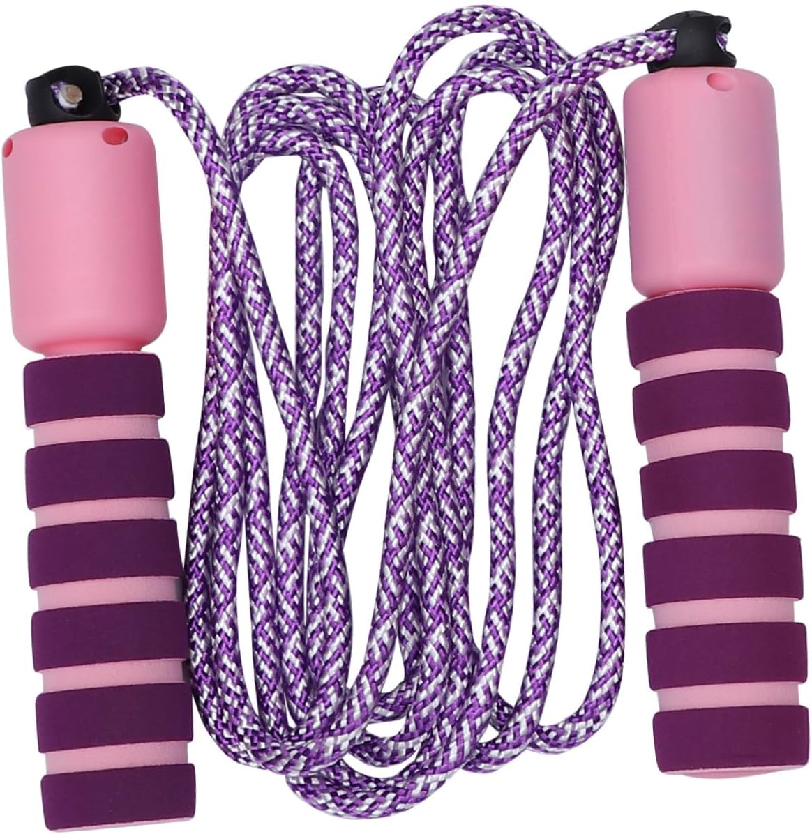 2pcs Adjustable Electronic Counting Jump Ropes for Workout Interactive Skipping Sports Props with Comfortable Grip for Adults and Fitness Accessories in Purple Pink Red Blue