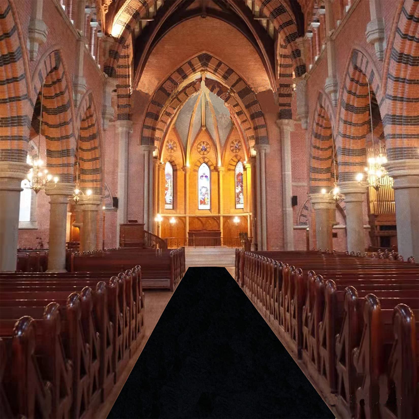 Buy Black Aisle Runner 15FTx2FT Wedding Aisle Runner Outdoor Indoor