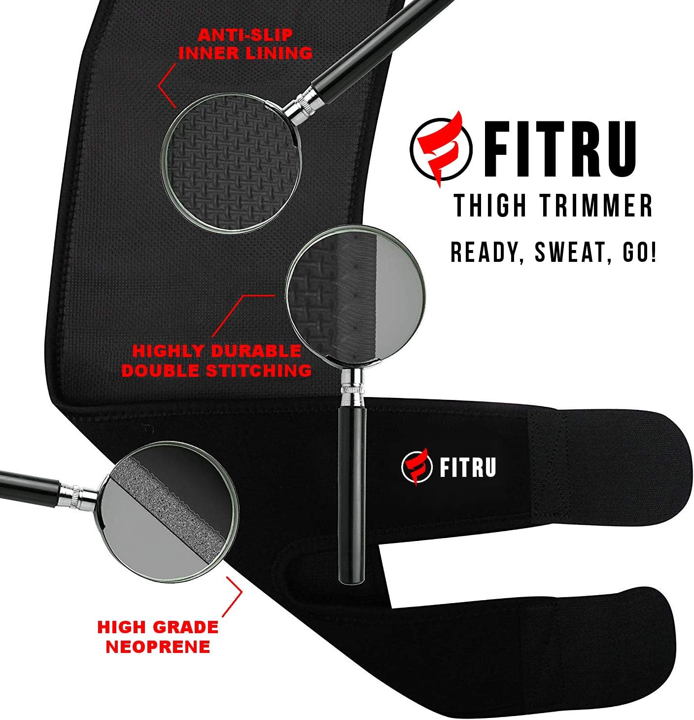 Fitru Premium Thigh Trimmers for Men & Women - Body Wrap Sauna Waist Trainer for Your Legs - Image 3