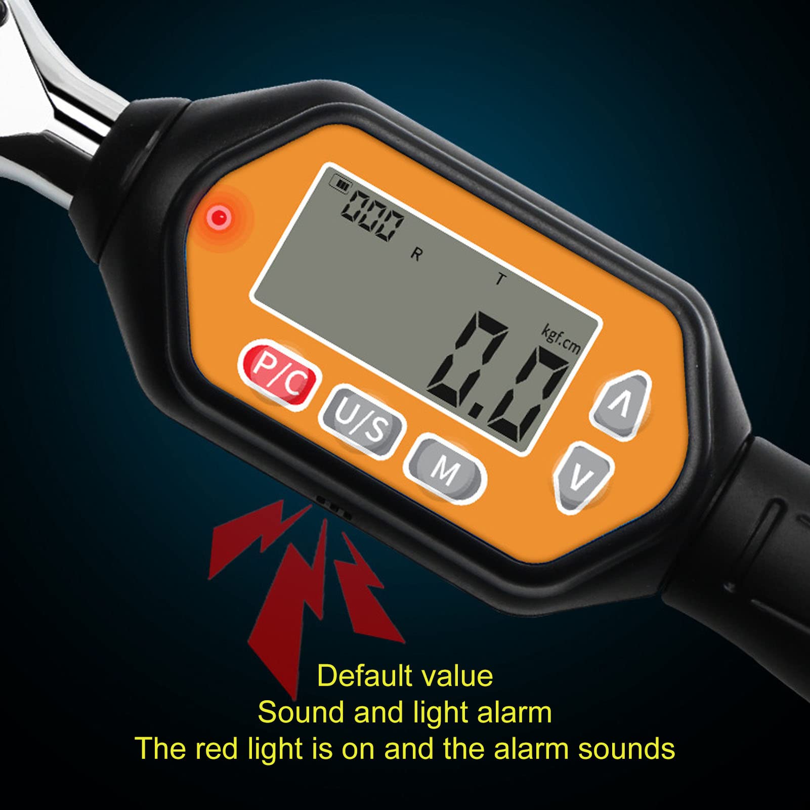 Mini Digital Torsion Wrench Electronic Ratchet Head 1/4in LCD Display Bike Car Repair Tool