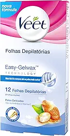 Cera Fria Corporal Veet Peles Delicadas - 12 Folhas