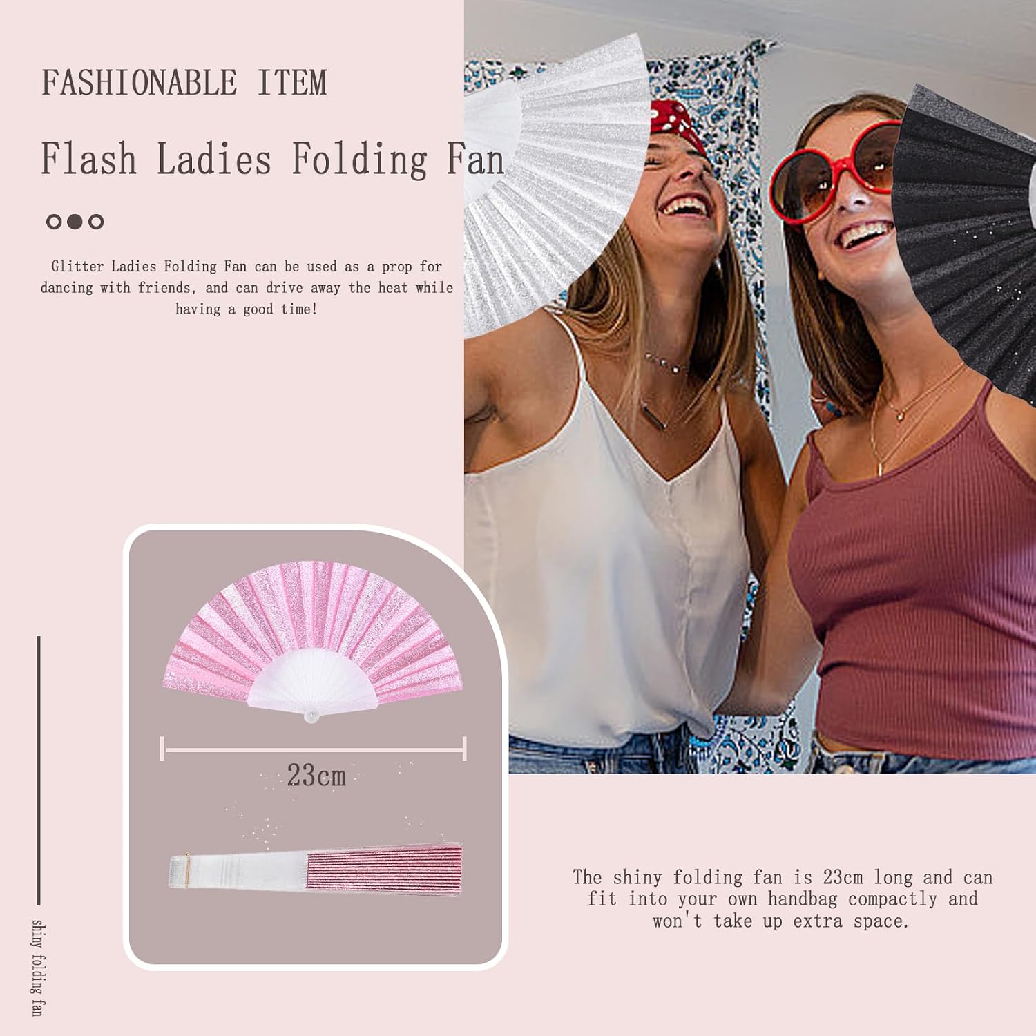 Foldable Fans Handheld Folding HandFan For Women Plastic Hand Fans For Wedding Party Favor Performance Dance Home Decorations