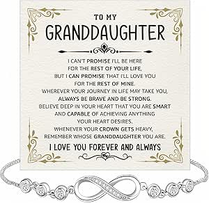 Amazon: To My Beautiful Granddaughter Bracelet with Meaningful Card