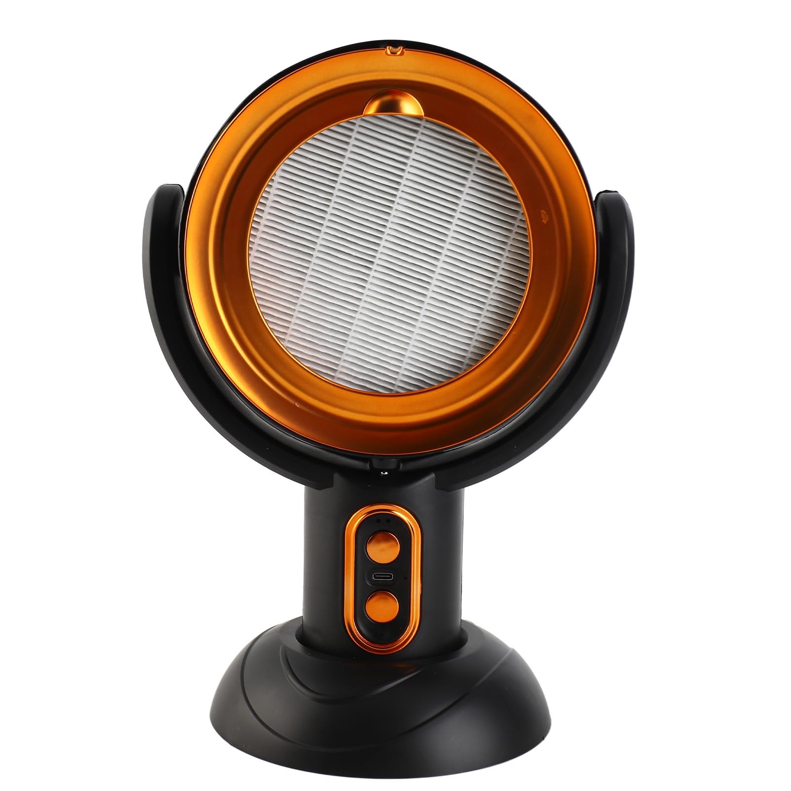 Jiawu Portable Range Hood, Kitchen Desktop Range Hood, 2 Gears Speed, Compact And Portable Mini Fan for Indoor BBQ, Hot Pot,Camping (Black and Gold)