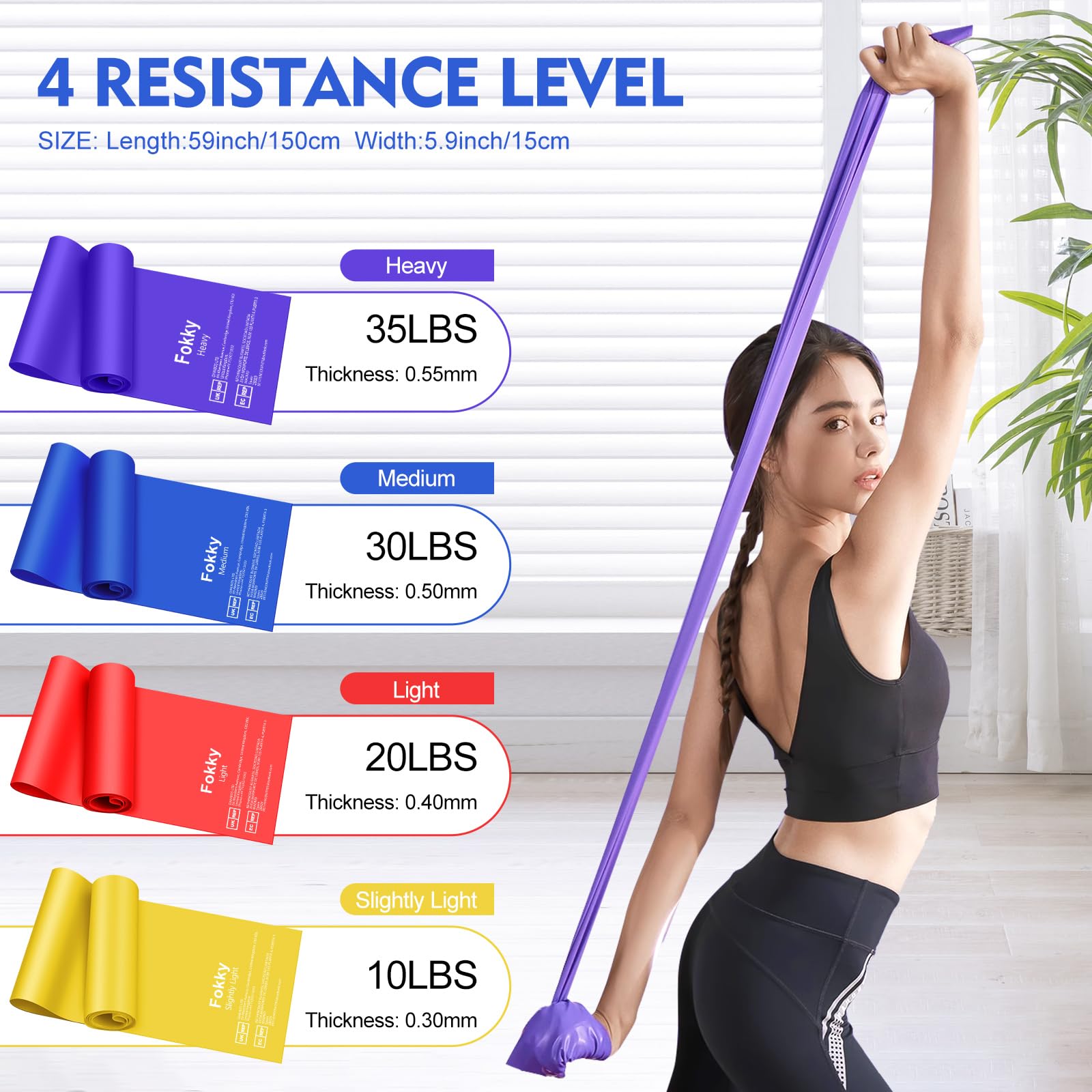 ELASTICI FITNESS - SET DI 4 FASCE ELASTICHE