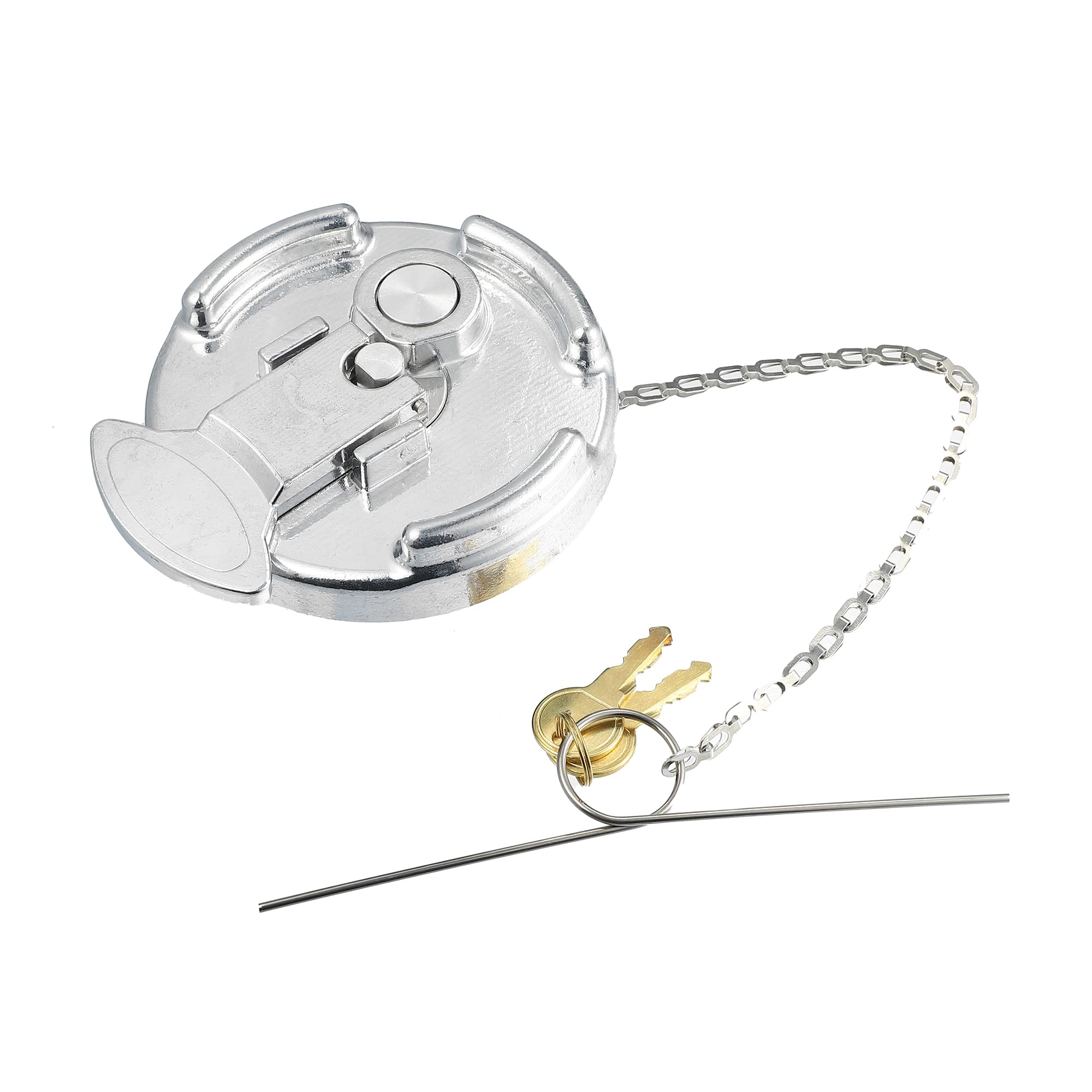 X AUTOHAUX 11-04859-100 Lever Style Locking Diesel Fuel Gas Cap with 2 Keys Replacement Fit for Peterbilt 330 1995-2010 for Peterbilt 340 2007-2011 for Peterbilt 377 1988-2000