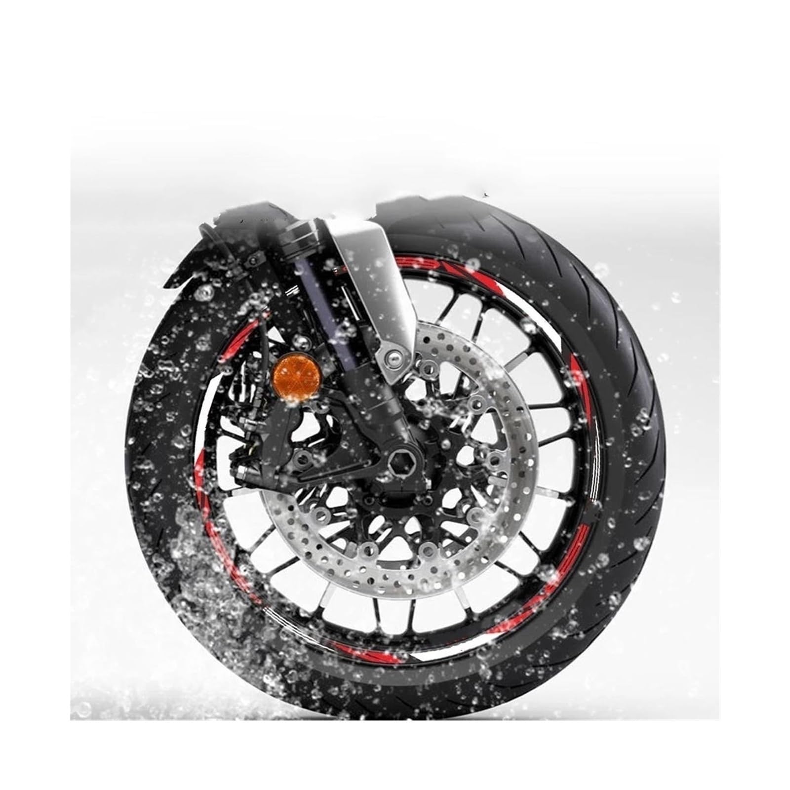Motorrad Vorder- Und Hinterradnabe 17 Zoll Aufkleber Reflektierender Wasserdichter Felgenaufkleber Für Suzuki GSX R 750 GSX-R750(Style 16)