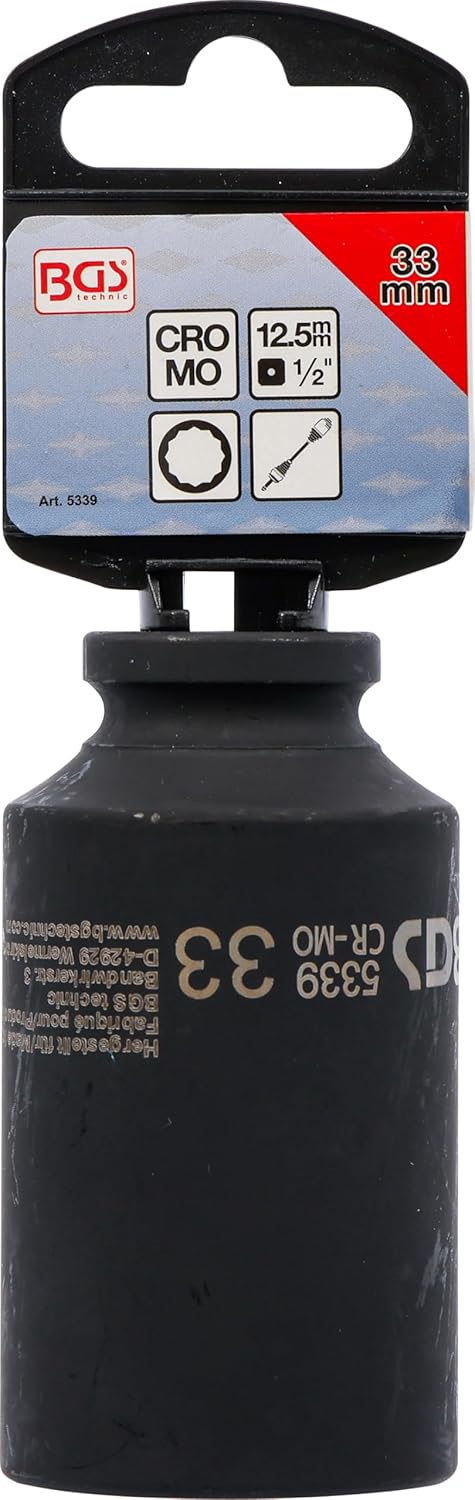 BGS 5339 | Impact Socket, 12-point | 12.5 mm (1/2") Drive | 33 mm
