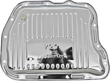 Compatible/Replacement for Mopar 727 TorqueFlite Transmission Steel Pan Chrome, 11/8" Depth