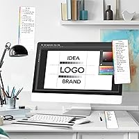 Vista 7 de JJPRO Calcomanías coloridas reutilizables para pizarra blanca, 4 x 11 pulgadas, paquete de 3 para todas las superficies lisas, no magnéticas, se