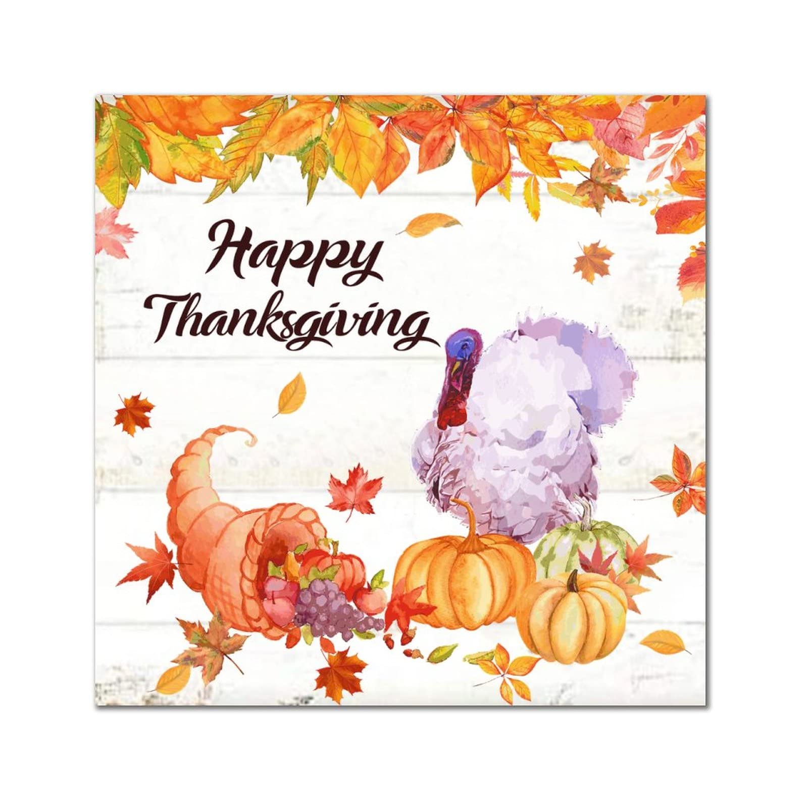 Tableau rustique Thanksgiving en bois à motifs dinde