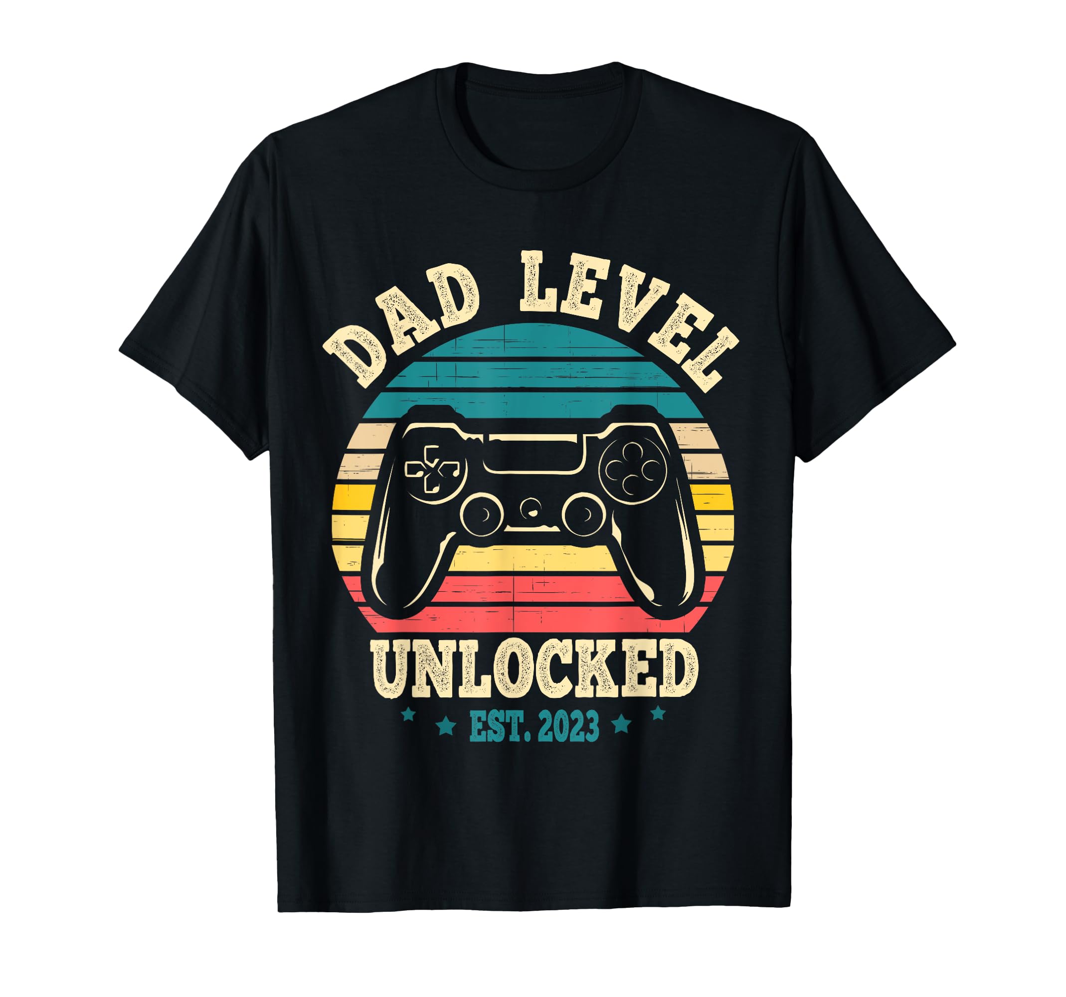 Dad Level Unlocked Est. 2023 New Daddy I Leveled Up To Dad T-Shirt
