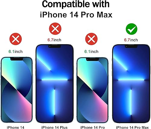Miniatura 2 de RKINC Protector de pantalla paquete de 4 para iPhone 14 Pro Max de 6.7 pulgadas, protector de pantalla de película de vidrio templado, 0.013 in