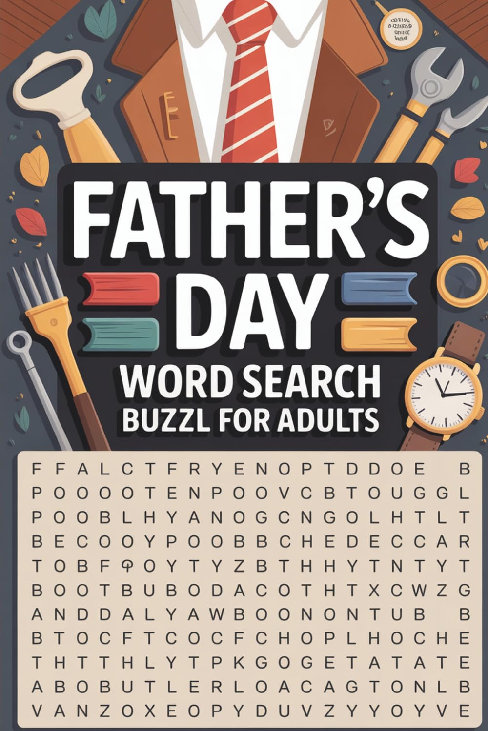 Father's Day Word Search Puzzle Book for Adults: Backpack-Friendly Challenge Collection