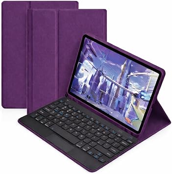 Microcase Xiaomi Redmi Pad 2 Pro 12.1 inch Tablet için Bluetooth Touchpad Klavye + Standlı Kılıf - BKK5 (Mavi)