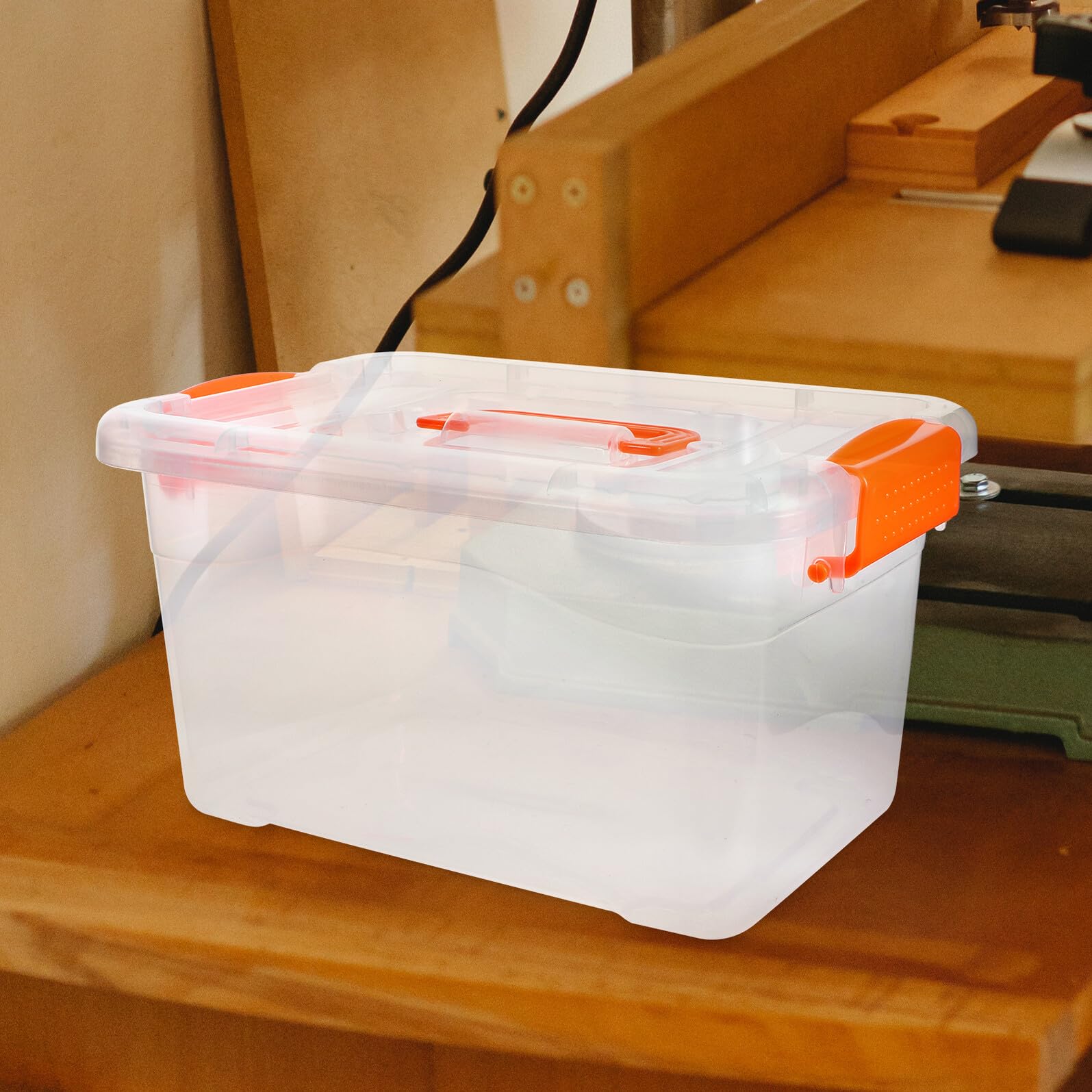 Artibetter 6 Cajas de Almacenamiento Portátiles de Plástico Pp y Abs con Tapa, Capacidad 3l, Organizadores Transparentes y Prácticos para Uso Doméstico y Espacios Interiores
