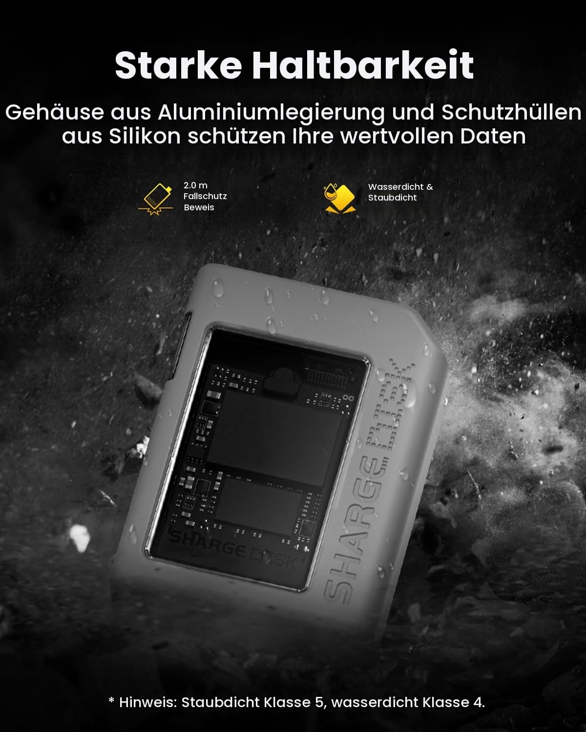 SHARGE Disk SSD Enclosure with Active Fan, 10Gbps M.2 NVMe SSD