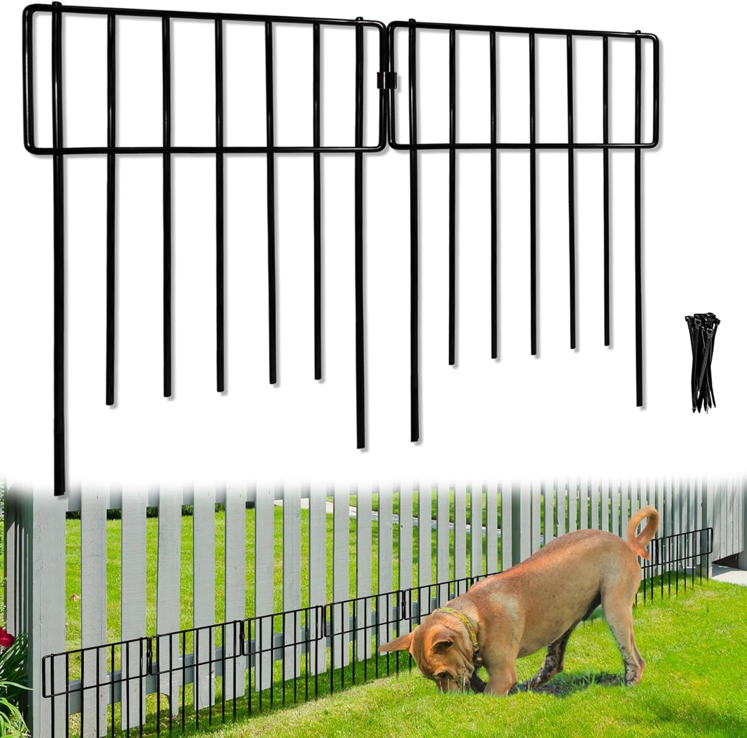 Photo 1 of Thrivinest Animal Barrier Fence - 30 Pack, 30ft, Black