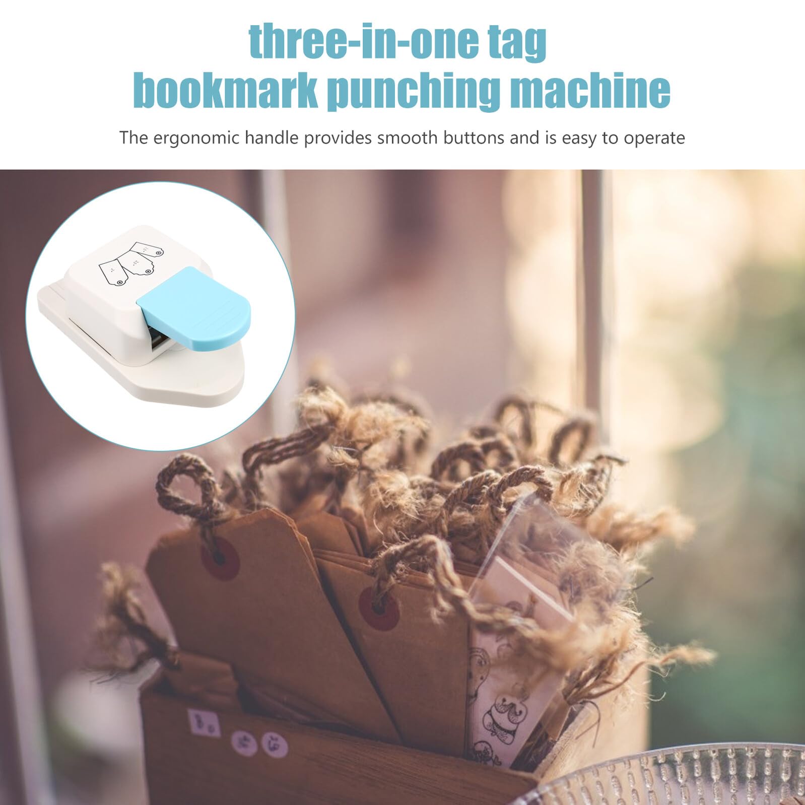 Mobestech Perforatrice Etichette Fai da Te 3 Misure 6,4-5,0-3,8 Cm Utensile Scrapbooking per Scuola Casa e Artigianato Creativo
